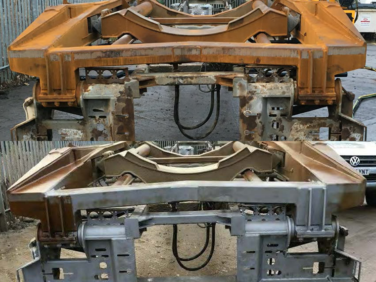 automotive restoration chassis before & after