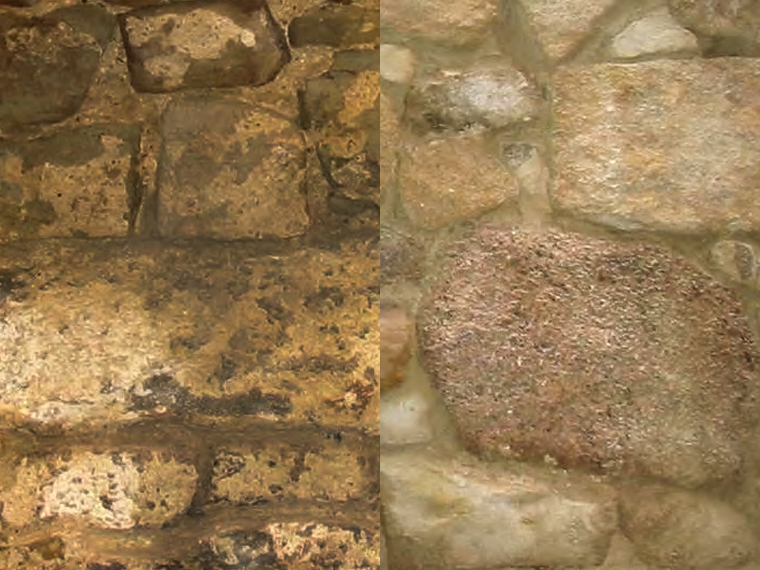 Building restoration paint removal from stonework before and after