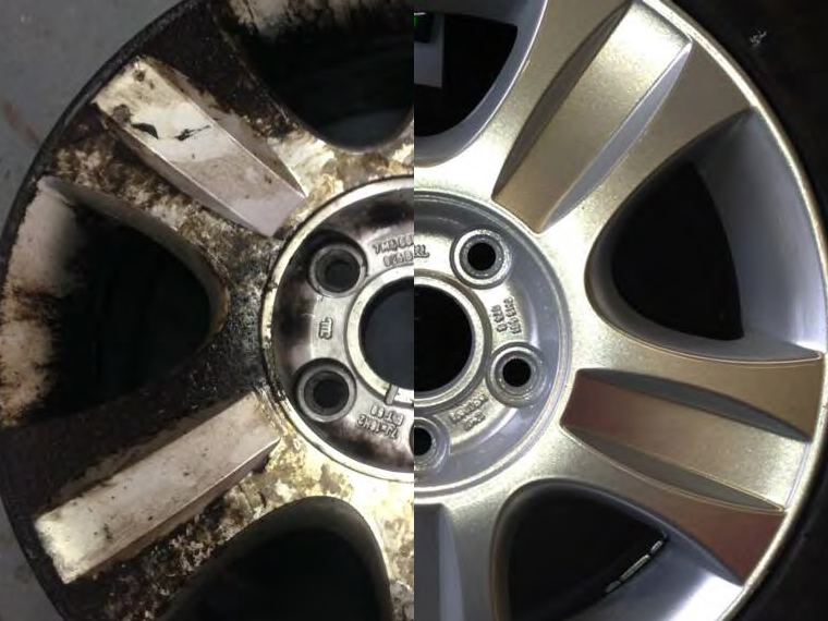 automotive restoration - alloys before and after